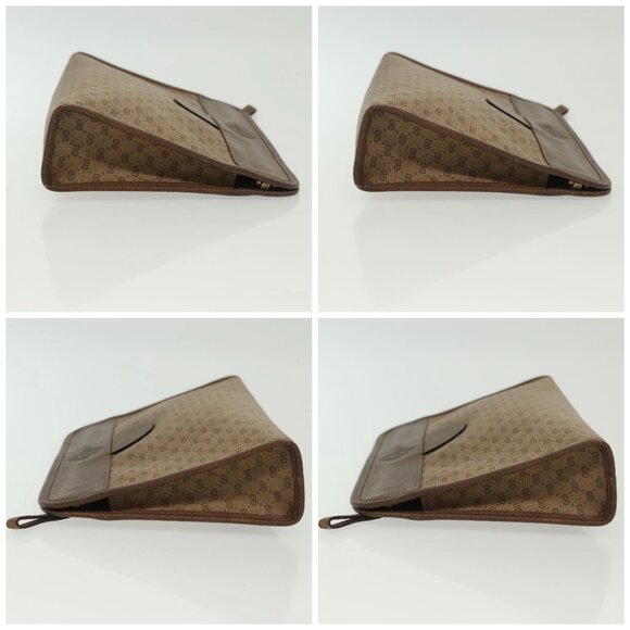 GUCCI Micro GG Supreme Clutch Bag PVC Beige 67 039 5465 Auth 133508 - Picture 16 of 16